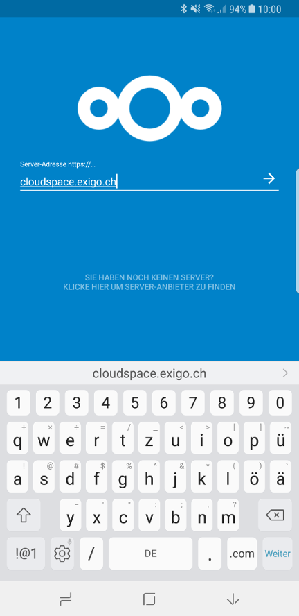 Nextcloud App für Android in Cloud Space - 02