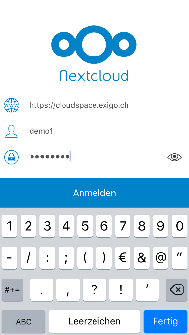 Nextcloud iOS App in Cloud Space - 03