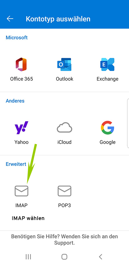 IMAP E-Mailkonto auf Android einrichten 2