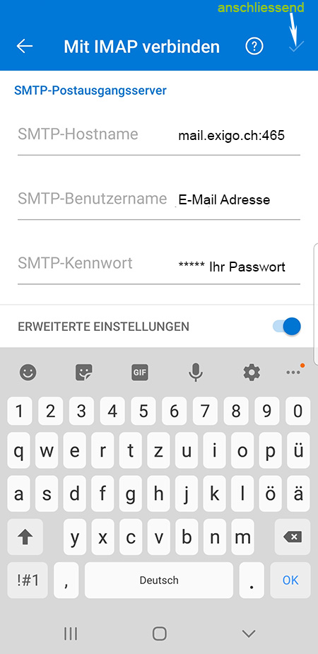 IMAP E-Mailkonto auf Android einrichten 7