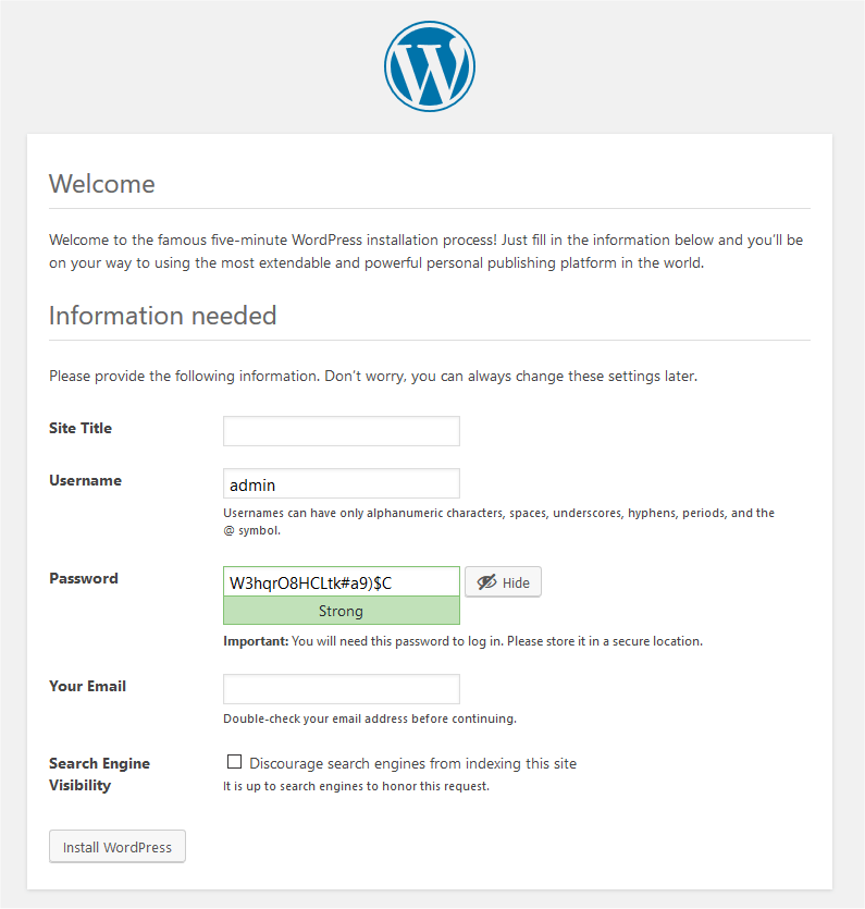 WordPress installieren