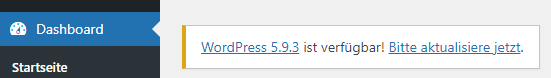 WordPress Update durchführen